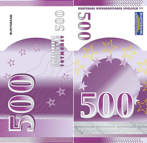 500er Theatergeld Filmgeldschein Euro-Format